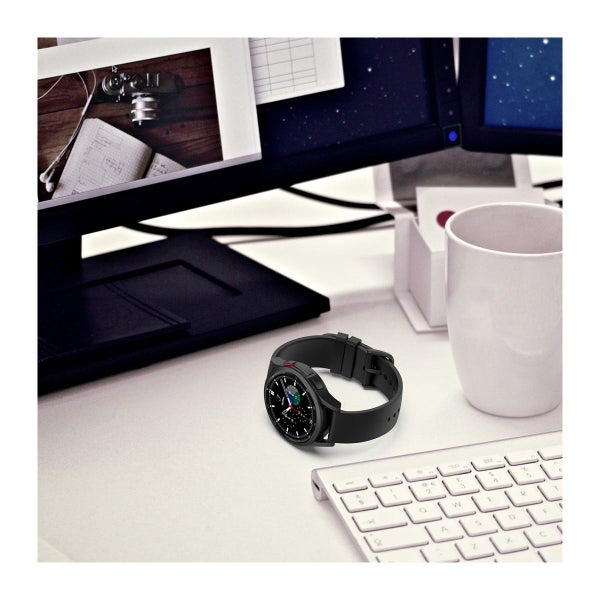 Silikonarmband Galaxy Watch 4/5/6, Svart