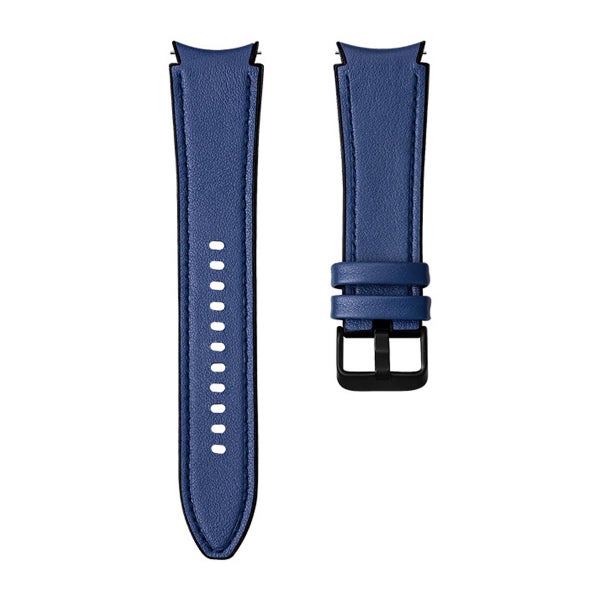 Armband silikon och l&auml;der till Galaxy Watch 20 mm, Bl&aring;