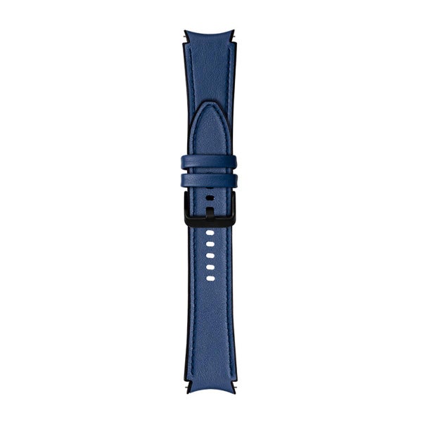 Armband silikon och l&auml;der till Galaxy Watch 20 mm, Bl&aring;