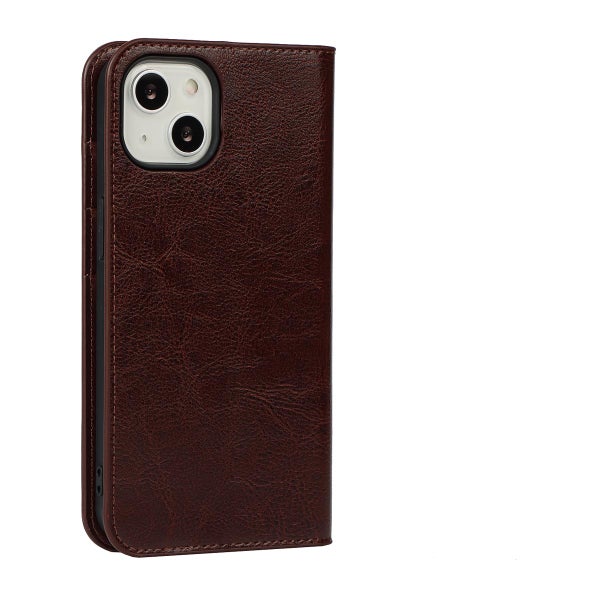 Apple iPhone 13 Mini Pl&aring;nboksfodral, l&auml;der i flera f&auml;rgalternativ