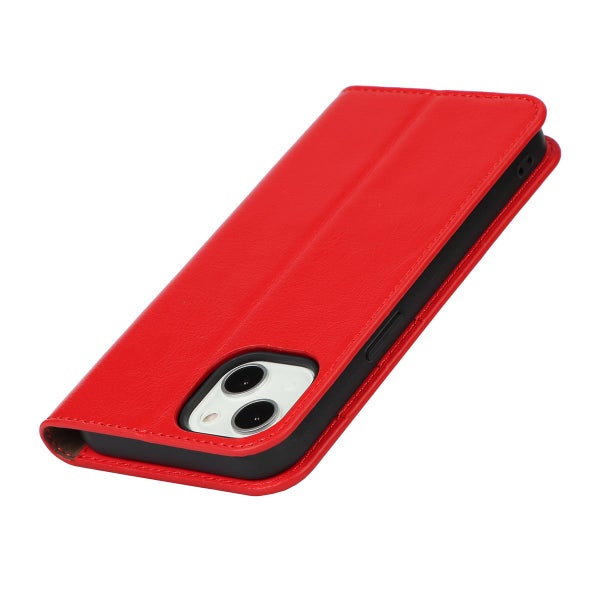 Apple iPhone 13 Mini Pl&aring;nboksfodral, l&auml;der i flera f&auml;rgalternativ