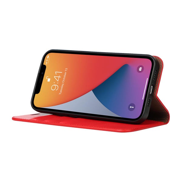 Apple iPhone 13 Pro Pl&aring;nboksfodral, l&auml;der i flera f&auml;rgalternativ