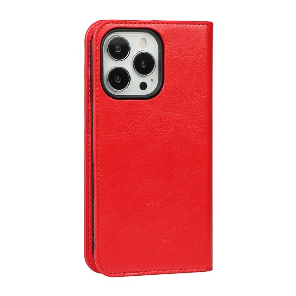 Apple iPhone 13 Pro Pl&aring;nboksfodral, l&auml;der i flera f&auml;rgalternativ