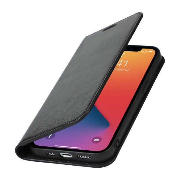 Apple iPhone 13 Pro Pl&aring;nboksfodral, l&auml;der i flera f&auml;rgalternativ
