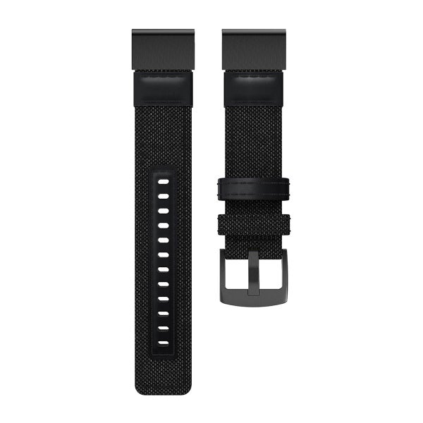 QuickFit nylonarmband (22 mm) f&ouml;r Garmin smartklocka, Svart