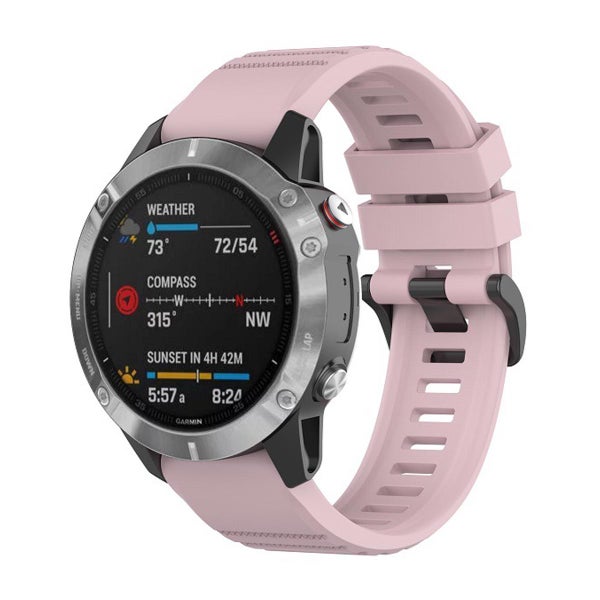 QuickFit silikonarmband (22 mm) f&ouml;r Garmin smartklocka, Rosa