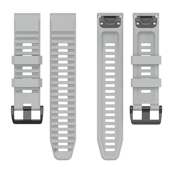 QuickFit silikonarmband (22 mm) f&ouml;r Garmin smartklocka, Gr&aring;